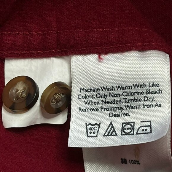 Eddie Bauer Mens Shirt XXL Red Heavy Flannel Shacket Pockets Utility Gorpcore - Picture 4 of 5